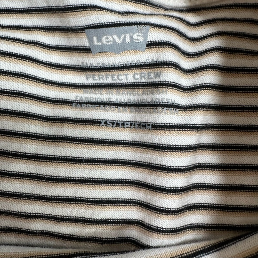 Levis Logo Classic Striped Tee Shirt - Picture 5 of 7